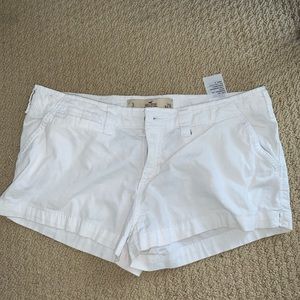 White jean shorts